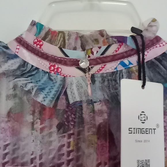 #265NWT French Elegant Temperament High Quality Cartoon Dress. Size: Small - Picture 13 of 15